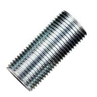 Satco 1.5" 3/8 IP Zinc Plated Silver Steel Nipple