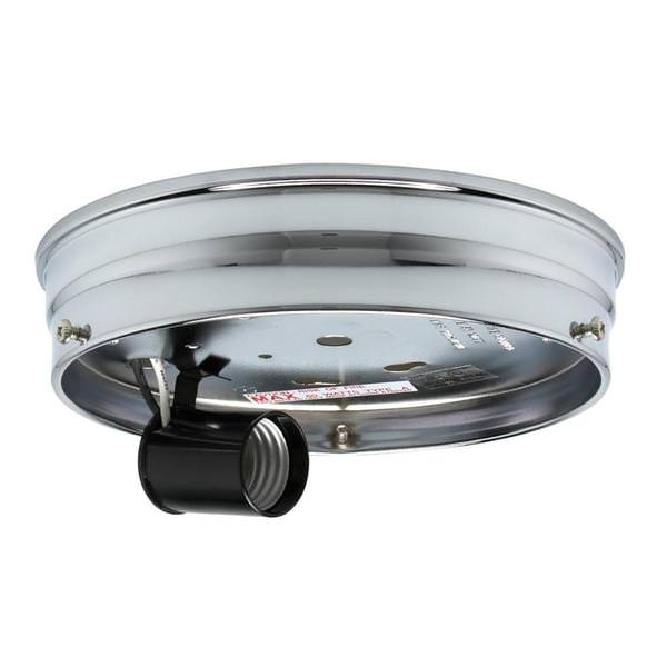 6" 1-Light Chrome  Ceiling Pan
