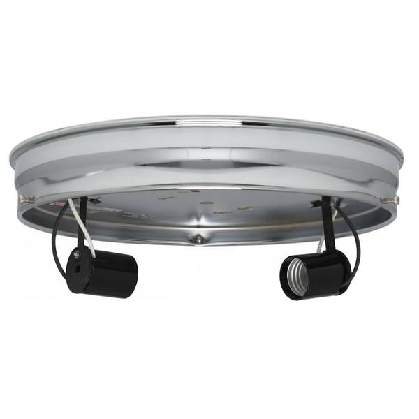 10" 2-Light Chrome Ceiling Pan