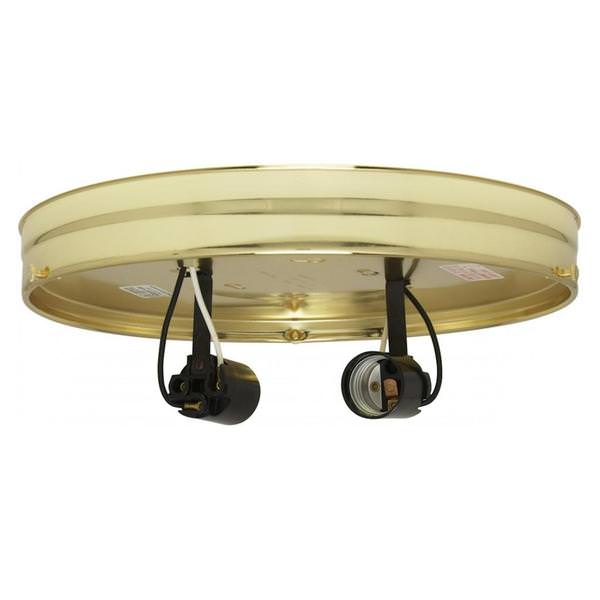 10" 2-Light Polished Brass