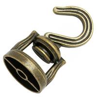 Satco Die Cast Revolving Antique Brass Plated Swivel Hook