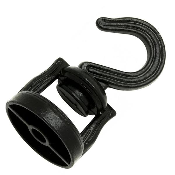 Die Cast Revolving Black Swivel Hook