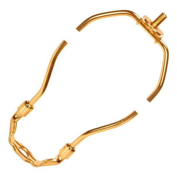 13" Heavy Duty Polished Brass Lamp Harp