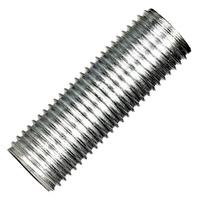 Satco 4.5" 1/4 IP Zinc Plated Silver Steel Nipple