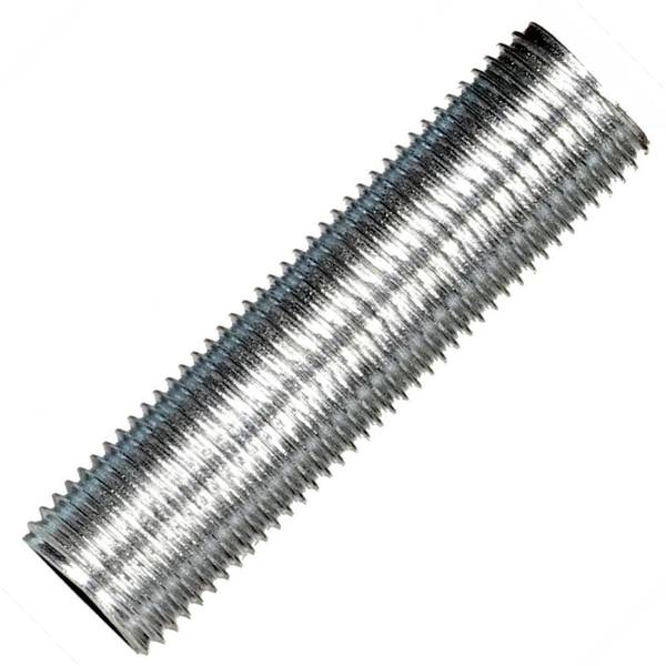 6.3" 1/8 IP Zinc Plated Silver Steel Nipple