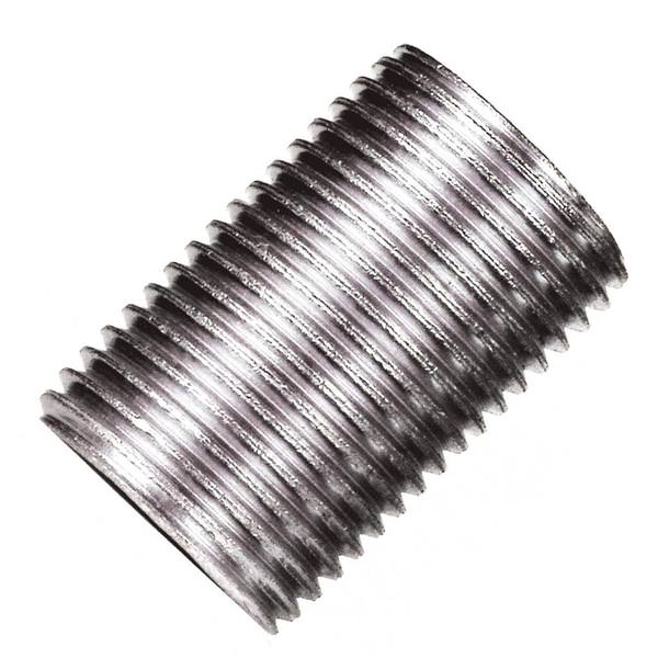 1" 3/8 IP Zinc Plated Silver Steel Nipple