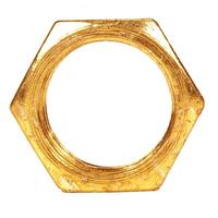 Satco 0.5" 1/8 IP Brass Plated Steel Locknut