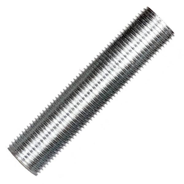 3" 3/8 IP Zinc Plated Silver Steel Nipple