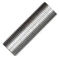 Satco 2" 3/8 IP Zinc Plated Silver Steel Nipple