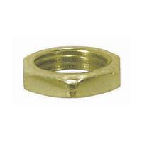 Satco 0.5" 1/8 IP Hexagon Brass Plated Steel Locknut