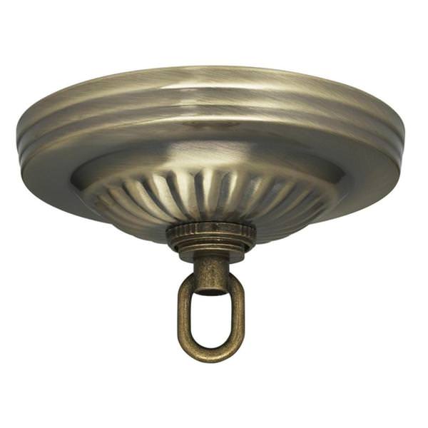 5" 8 Gauge Antique Brass Canopy Hanger Kit