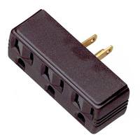 Satco Brown Single To Triple Adapter