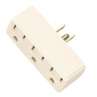 Satco Polarized Ivory Single To Triple Adapter