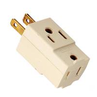 Satco Polarized Ivory Triple Cube Tap