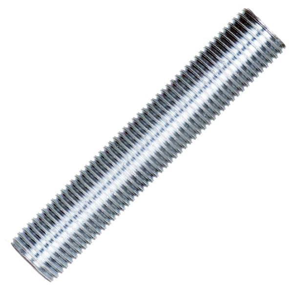 2.3" 1/4 IP Zinc Plated Silver Steel Nipple