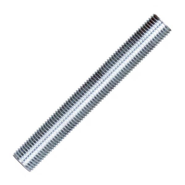 3.8" 1/4 IP Zinc Plated Silver Steel Nipple