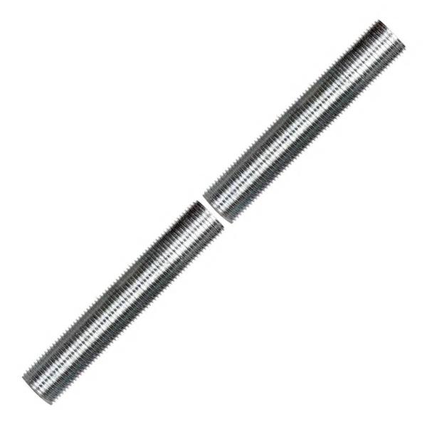 3.8" 3/8 IP Zinc Plated Silver Steel Nipple
