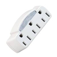 Satco Glow Light White Single To Triple Adapter