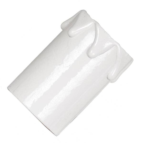 2" White Plastic Drip Candle Cover