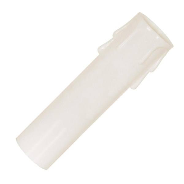 3" White Plastic Drip Candle Cover
