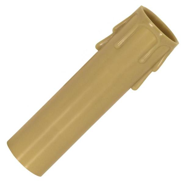 2" Antique Gold Plastic Drip Candle Cover