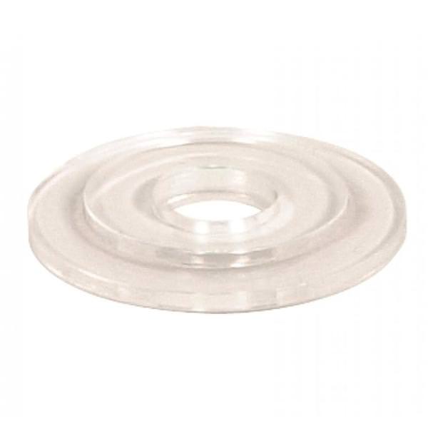 1.3" 1/8 IP Clear Crystal Washer with Lip