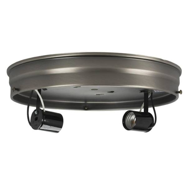 10" 2-Light Brushed Nickel Ceiling Pan