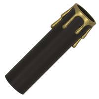 Satco 2" Gold Drip Black Candle Cover