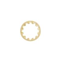 Satco 1/4 IP Brass Plated Toothwasher