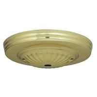 Satco 5" Brass Ribbed Canopy