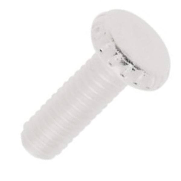 0.5" 8/32 Thread White Steel Knurled Head Thumb Screw