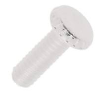 Satco 0.5" 8/32 Thread White Steel Knurled Head Thumb Screw