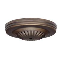 Satco 5" Dark Antique Brass Ribbed Canopy Kit