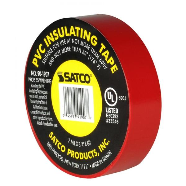 60' Red PVC Insulating Electrical Tape