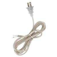 Satco 8' Molded Full Tinned Silver Cord Set