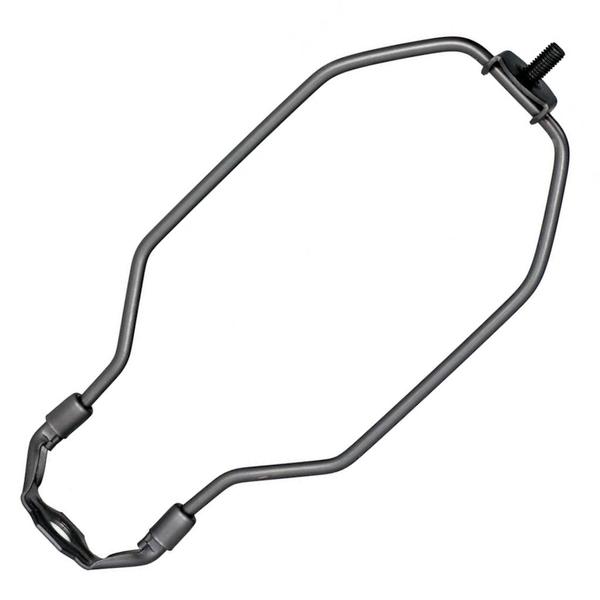 8" 1/8 IP Light Duty Dark Antique Brass Steel Lamp Harp