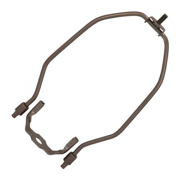 8" Heavy Duty 1/8 IP Dark Antique Brass Lamp Harp