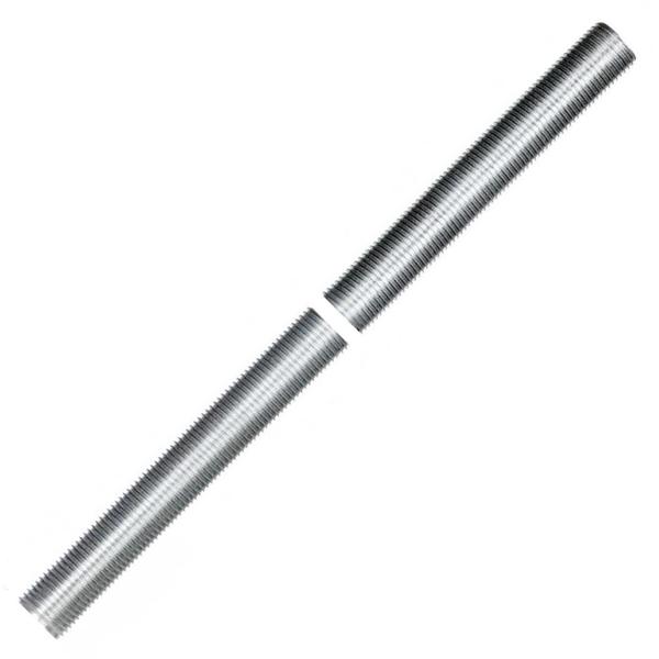 54" 1/8 IP Zinc Plated Silver Steel Nipple