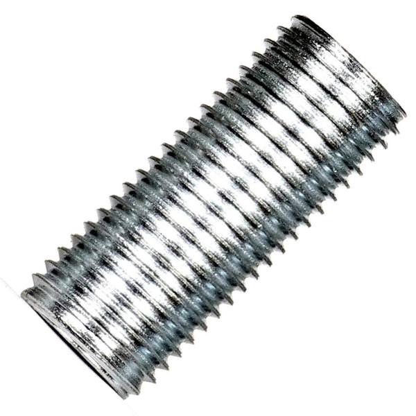 1.3" 1/4 IP Zinc Plated Silver Steel Nipple
