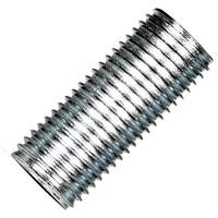 Satco 1.3" 1/4 IP Zinc Plated Silver Steel Nipple