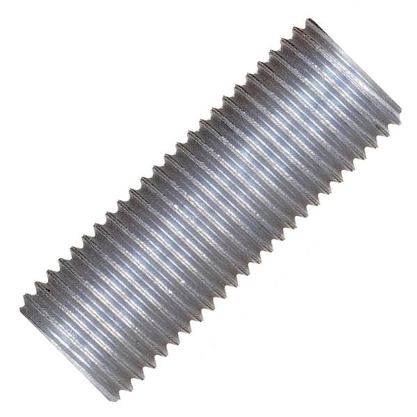1.4" 1/4 IP Zinc Plated Silver Steel Nipple