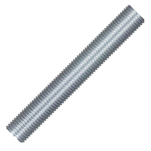 5.8" 1/4 IP Zinc Plated Silver Steel Nipple