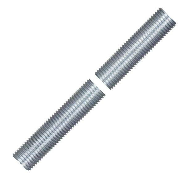 12" 1/4 IP Zinc Plated Silver Steel Nipple
