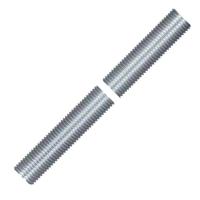 Satco 12" 1/4 IP Zinc Plated Silver Steel Nipple