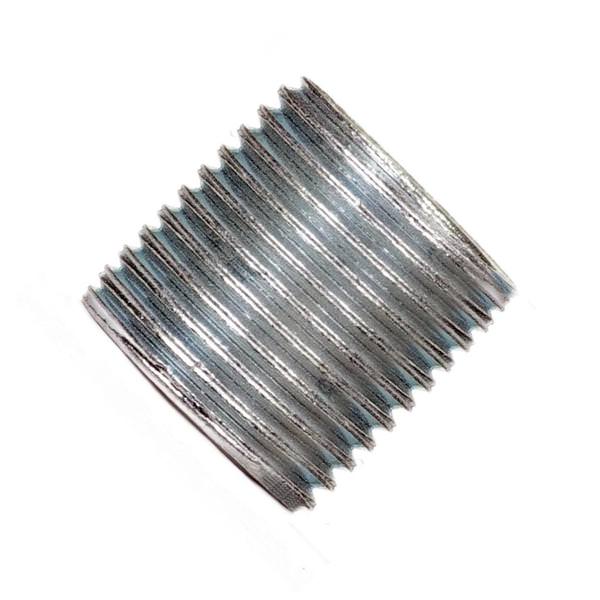 0.6" 3/8 IP Zinc Plated Silver Steel Nipple