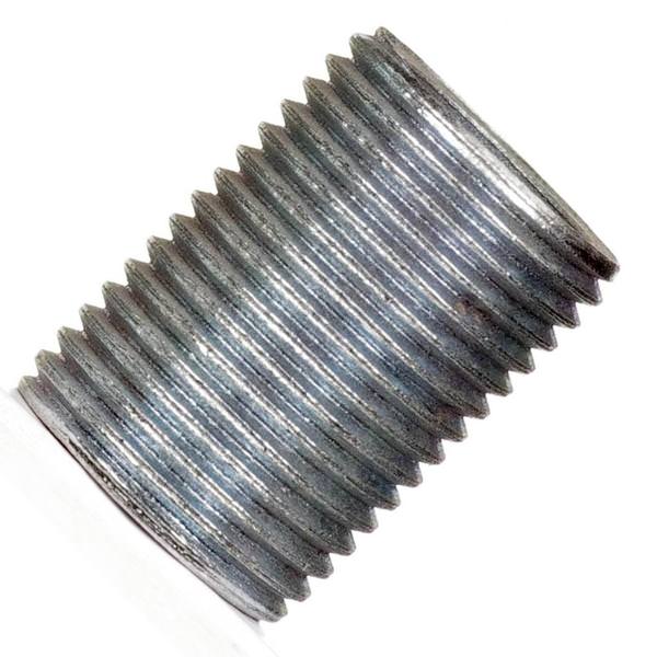0.9" 3/8 IP Zinc Plated Silver Steel Nipple
