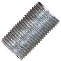 Satco 1.3" 3/8 IP Zinc Plated Silver Steel Nipple