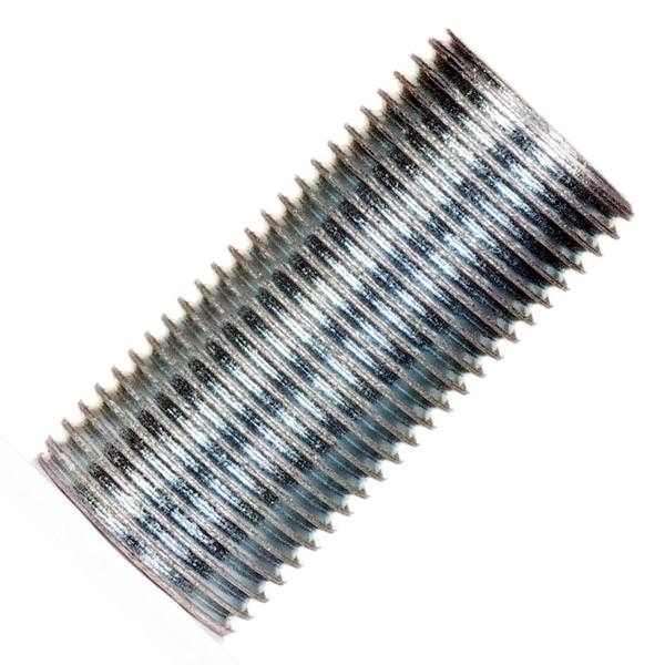 1.4" 3/8 IP Zinc Plated Silver Steel Nipple
