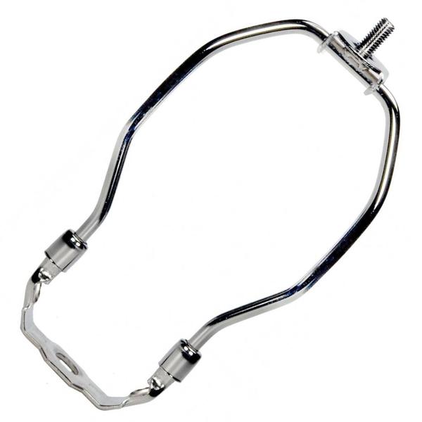 6" 1/8 IP Heavy Duty Polished Nickel Steel Lamp Harp