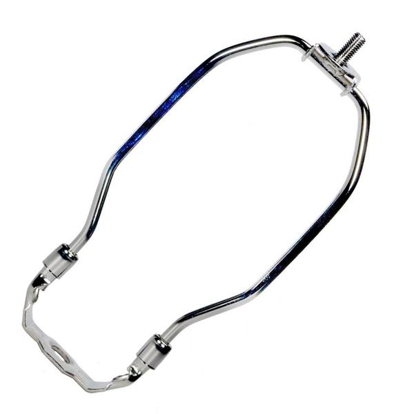 6.5" 1/8 IP - Heavy Duty Polished Nickel Steel Lamp Harp